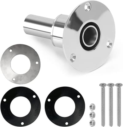 Exhaust Skin Aanpassing 22MM RVS Scheepsuitlaatpijp - Accessoires voor Schepen, Auto's en Vrachtwagens, Hull Uitlaat Fitting voor Verbeterde Prestaties