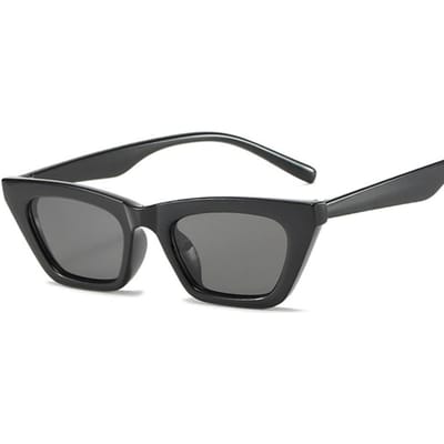 Nouvelles Lunettes de Soleil Mode Œil de Chat Femmes Lunettes de Soleil Carrées Vintage Petit Cadre Lentille Transparente Marque Designer Féminin Oculos De Sol gray