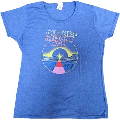 Queens Of The Stone Age - Warp Planet Dames T-shirt - S - Blauw