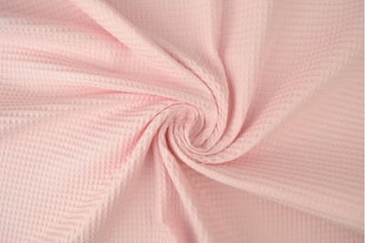 10 meter wafelstof - Baby roze - 150cm breed - Wafelkatoen