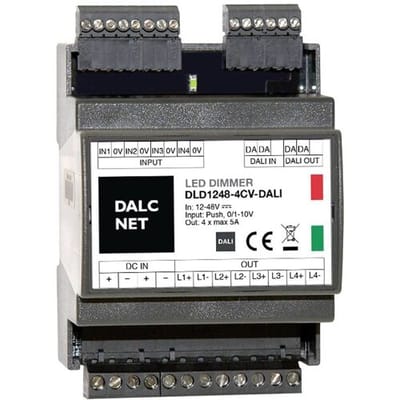 Dalcnet DALI DLD1248-4CV-DALI Dimmer 4-kanaals