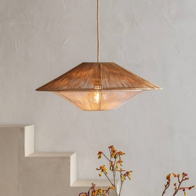 GOOD&MOJO Hanglamp Lumbini - Licht bruin - Ø50x250cm - Modern - Hanglampen Eetkamer, Slaapkamer, Woonkamer