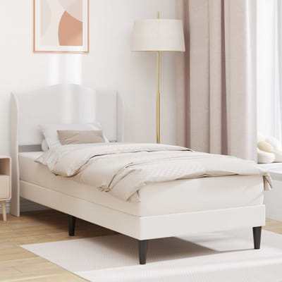 vidaXL - Bedframe - met - hoofdeinde - Wit - 80 - x - 200 - cm - Kunstleer