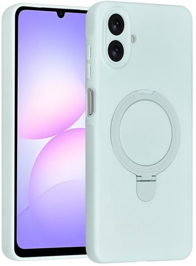 Telefoonhoesje geschikt voor Samsung Galaxy A07 4G - Magnetische Backcover met Ringstand - Geschikt voor MagSafe-accessoires - FuturiQ - Mint Green