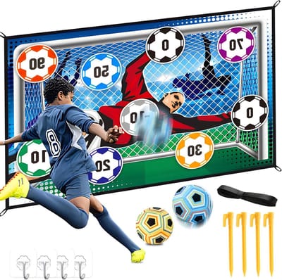 Zachte Flanellen Voetbalset voor Kinderen - Speelmat, Sport Speelgoed voor Binnen en Buiten, Perfecte Verjaardagscadeaus voor Jongens en Meisjes