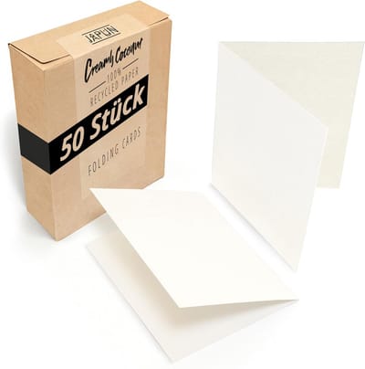 Set van 50 Witte Vouwkaarten DIN A6 - Ideaal voor Ontwerp, Schrijven en Printen