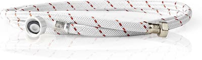 Nedis Nylon Toevoerslang - 1/2'' - 3/4'' - 10 Bar - 2.00 m - Toepassing: Schotel / Wasmachine - Nylon - Rood / Wit