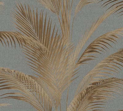 PALMBLADEREN BEHANG | Botanisch - Grijs Roestkleur Metallic - LivingWalls Michalsky 5
