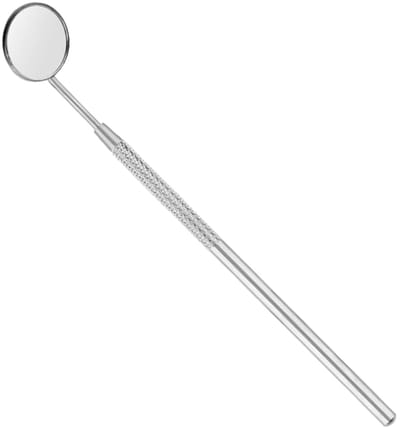 Mondspiegel - Tandarts Spiegel - RVS - 16*2.2 CM - Tandartsspiegeltje - Met handvat - Verwijderbare spiegel - Tanden Spiegel - Tandverzorging - Mondhygiëne - Tandarts accessoire - Zilver