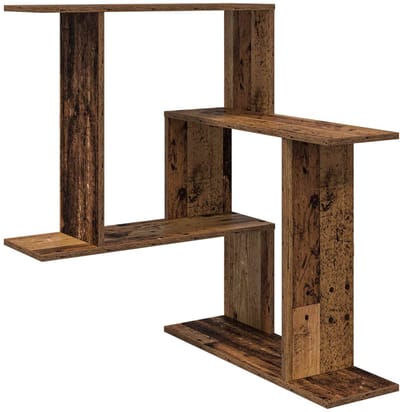vidaXL - Wandplank - Oud - hout - 67 - x - 67 - x - 87 - cm - Bewerkt - hout