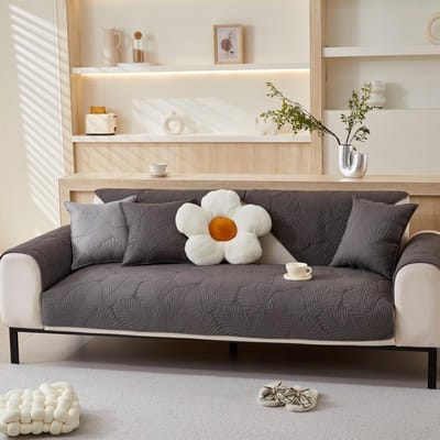 Vierseizoens Katoenen Antislip Bankkussen Katoenen Eenvoudig Modern Borduurkussen Universele Stof Leer Bankhoes Hoes Handdoek 70*70cm