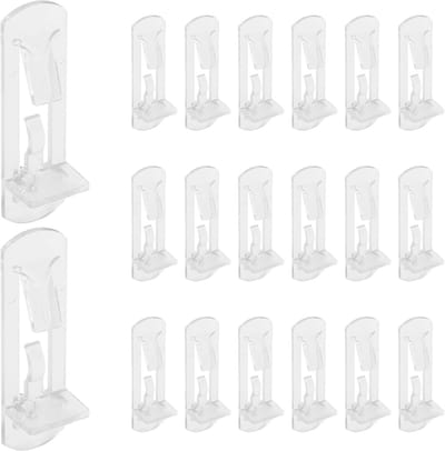 Plastic Plakpennen - Plankdragers - Meubel Reparatie - Sterk en Duurzaam - 20 Stuks - Transparant