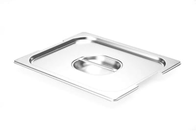 HENDI GN deksel 1/2 rvs met handgreepuitsparing 26,5x32,5 cm voor professionele keuken zilver