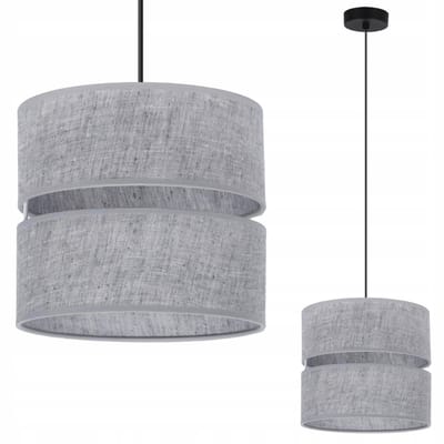 Grijze linnen hanglamp 20cm - Stijlvolle sfeerverlichting voor elke kamer