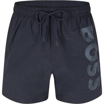 Boss Heren Octopus Bold Logo Zwemshorts (Donkergrijs)