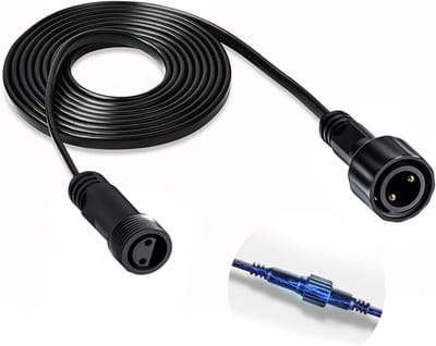 Verlengkabel Lichtketting - Buiten Stroomkabel - Tuinverlichting Aansluiten - Waterdicht IP65 - 3 meter - Zwart