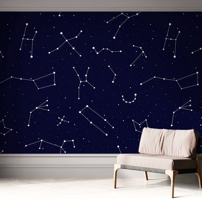 Coloray Zelfklevend Behang - Astro Sky Stickerbehang op rol - 312x250 cm - Marine Zelfklevend Behang - Voor de slaapkamer, woonkamer en kantoor - Plakklare achterzijde - Zelfklevend fotobehang