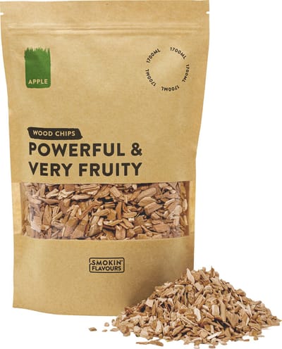 Rooksnippers Appel - 1700ml - Verrijk uw Grillgerechten met Natuurlijke Rookaroma's - Hoogwaardige Appelhout Snippers - Authentieke Rooksmaken voor Barbecueën