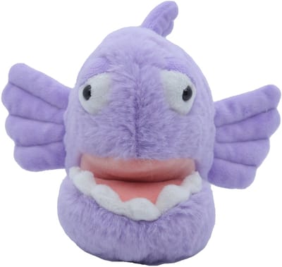 Cute since 1999 - Knuffel vis - Paarse grote mond vis speelgoed- Baby knuffel - 25cm
