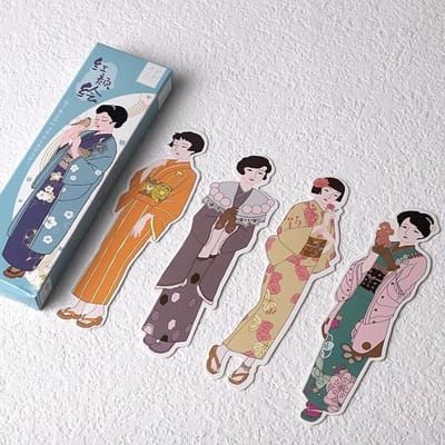 ProductGoods - 30 x Leuke Boekenlegger in Kimono Meisjes - Bladwijzers - Bookmark - Lezen - Boekenhouder
