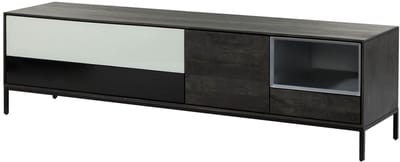 MASSIVMOEBEL24.DE mango TV-meubel grijs massief hout 200x45x55 cm (BxTxH) geolied gemonteerd CHICAGO deels massief #202