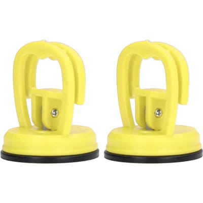 2 pièces Ventouse Extracteur Grande Traction Boucle à Une Main Ventouse Élévateur pour Carrelage Céramique Coque de Voiture jaune