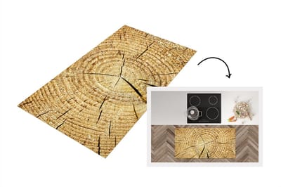 Keukenloper - Loper keuken - Boomstam - Hout - Structuur - 120x60 cm - Keukenloper vinyl