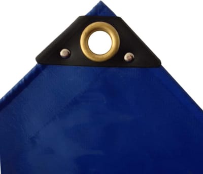 Afdekzeil - 6 x 10m - Blauw - 650g/m² (60m²) - Hoogwaardig canvas PVC-coating - Tegen scheuren - water - UV - Temperatuurbestendig - Metalen ogen