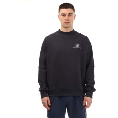 New Balance Heren French Terry Crew Neck Sweatshirt (Marine)