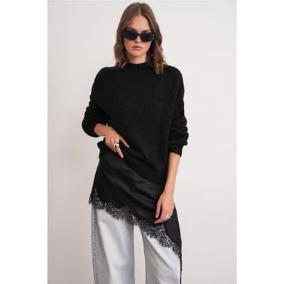 Relaxed Fit Crew Neck Dikke Brei Trui
