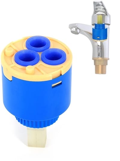 Dailygoods- Keramische Cartridge 35/40mm - Kraanonderdelen - Water Mixer - Controleventiel - Schuifknop - Max. temperatuur 90°C - Kraanonderdeel