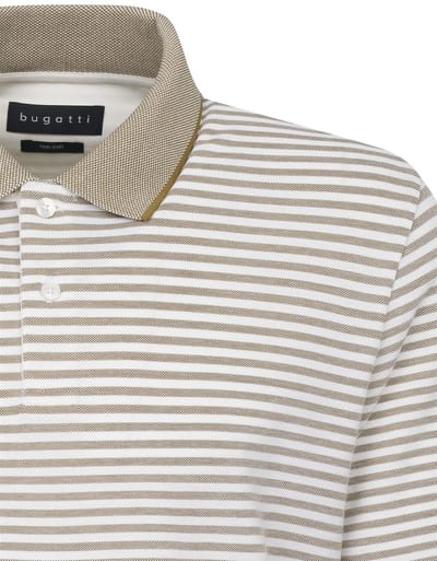 Bugatti poloshirt korte mouw beige
