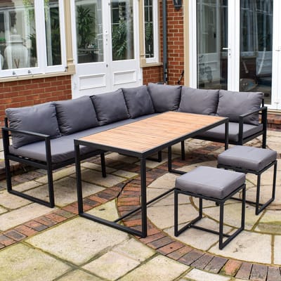 BPS De Bude Outdoor Loungeset - Inclusief kussens - L-vormige bank