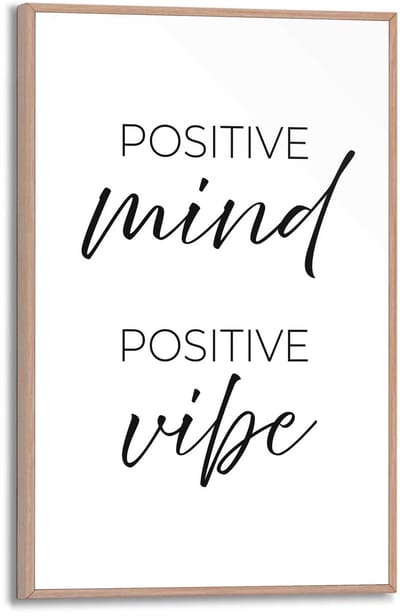 Schilderij Positive Vibes - 30 x 20 - Hout - REINDERS