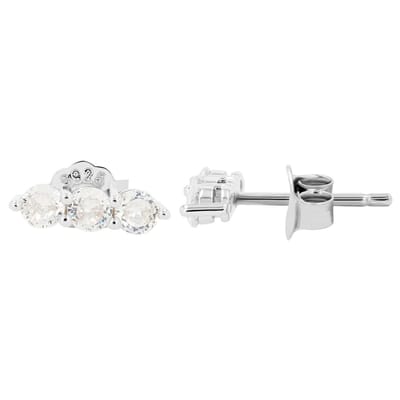 AKZENT Akzent Dames oorbellen "Hikari" van 925 Sterlingzilver, gerhodineerd, duurzaam