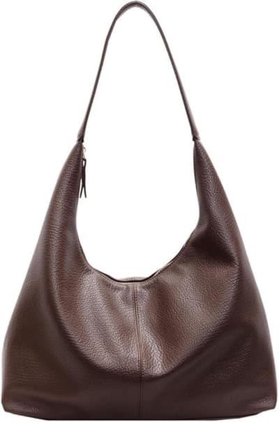 longziming -Stijlvolle Dames Hobo Tas, Zacht Leer, Vintage Schoudertas, Grote Slouchy Tote Bag voor Vrouwen, Elegante Handtas voor Elke Gelegenheid