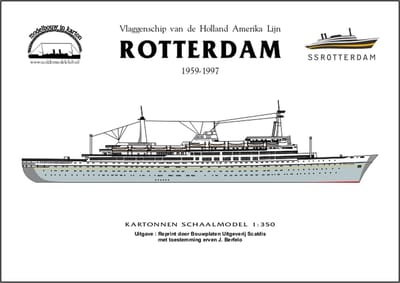 ss Rotterdam V, grijze romp; herdruk Veritas 1/350