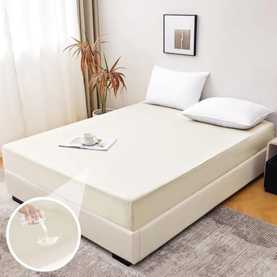 Waterdicht Hoeslaken 200 x 200 cm – Antislip, Ademend en Versterkt met Elastiek – Perfect voor Comfortabele Slaap