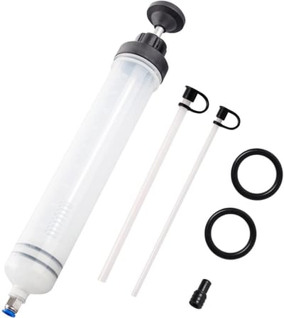 EXCITAT Olie-zuigspuit - 500 ml oliespuit - olie-zuigpistool - handpomp - olie-extractor - olievulpomp - geschikt voor remolie, versnellingsbakolie, koelvloeistof, motorolie, oliepomp, transferpomp