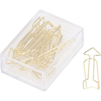 Lot de 100 pinces à papier amusantes et innovantes, fabriquées par galvanoplastie antirouille, dorées beige