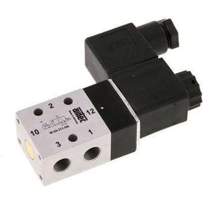 3/2 G1/8'' NC Magneetventiel 24V DC 2.5-10bar/35.0-140psi Airtec
