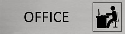 CombiCraft Aluminium deurbordje Office 165x45mm met tape - per stuk