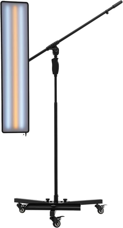Dellen Detectie Lamp - Reflector Paneel - Auto Herstel - Verstelbare Verlichting - 110-164.5cm Hoogte - Zwart