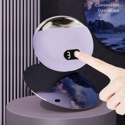 Coupe-ongles électrique automatique avec affichage numérique LCD, coupe-ongles réglable à 3 vitesses avec lumière LED, coupe-ongles électrique rechargeable violet