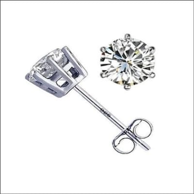 Aramat Jewels | Oorbellen | Zilveren Oorbellen met Zirkonia 6mm | Transparant | |6mm | Zilver | Kinderen, Volwassenen | Verkleurd niet