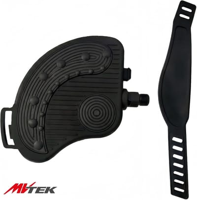 Thijox - Fietspedalen voor Hometrainer, Ergonomisch Nylon Pedaal met 12 mm Kogelgewricht, 1/2 Schroefdraad, Verstelbare Riem, Spinning Bike, Fitness F