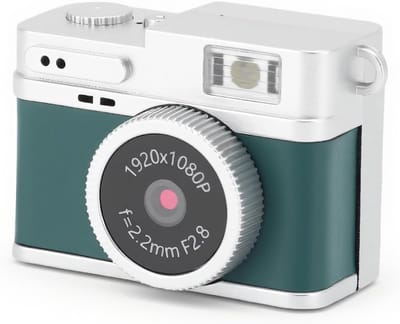 Mini Keychain Camera, FHD 1080p 2MP Retro Digitale Camera, Kleine Compacte Videocamera's met Flitslicht, voor Reisfotografie (GREEN)