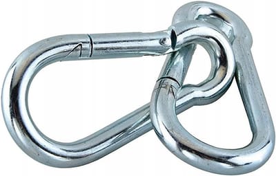 Karabijnhaak met zekering - Kleine haak - Outdoor activiteiten - Sterk roestvrij staal - Niet gespecificeerd - Zilver