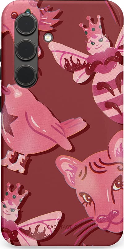 Casetastic Hoesje Geschikt voor Samsung S24 - Stijlvolle Beschermende Duo-layer Case - Luxe dieren