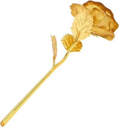 Rozen coating bladgoud - Eeuwige bloem - Cadeau geven - Met pure goudfolie - 27 cm - Goud